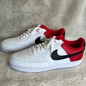 NIKE MENS COURT VISION LOW SNEAKER - WHITE